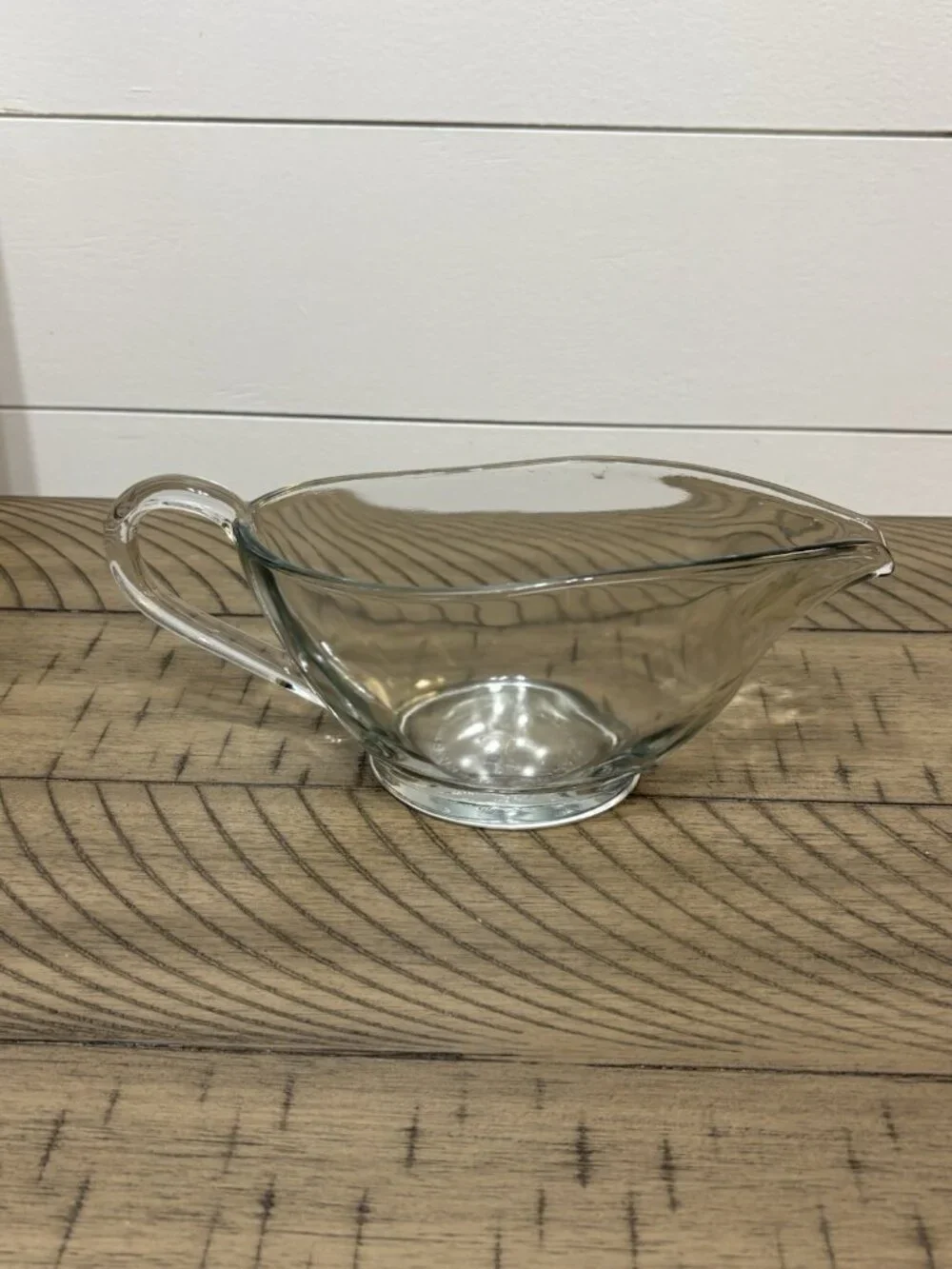 Anchor Hocking Clear Glass Gravy Boat Bowl With Handle - Made in the USA